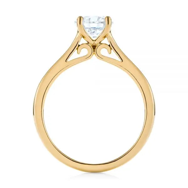 Vintage Diamond Solitaire Engagement Ring [Setting Only] - EC036 - Roselle Jewelry
