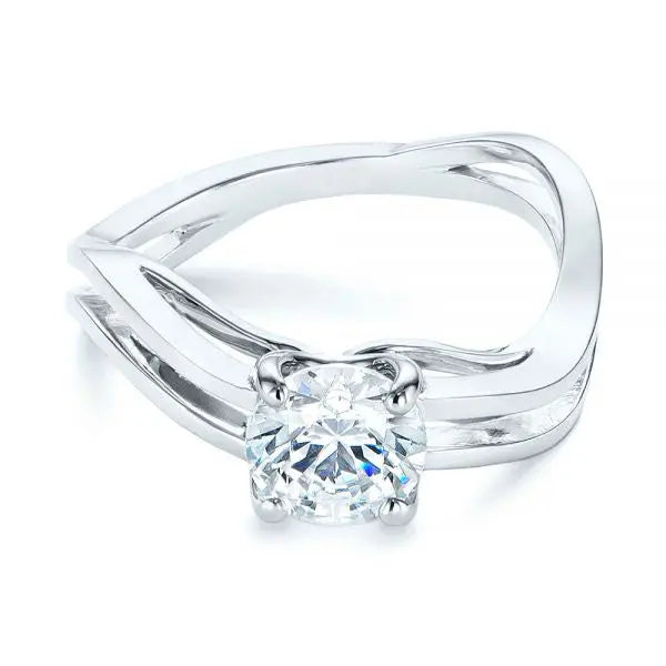Double Strand Solitaire Diamond Engagement Ring [Setting Only] - EC031 - Roselle Jewelry