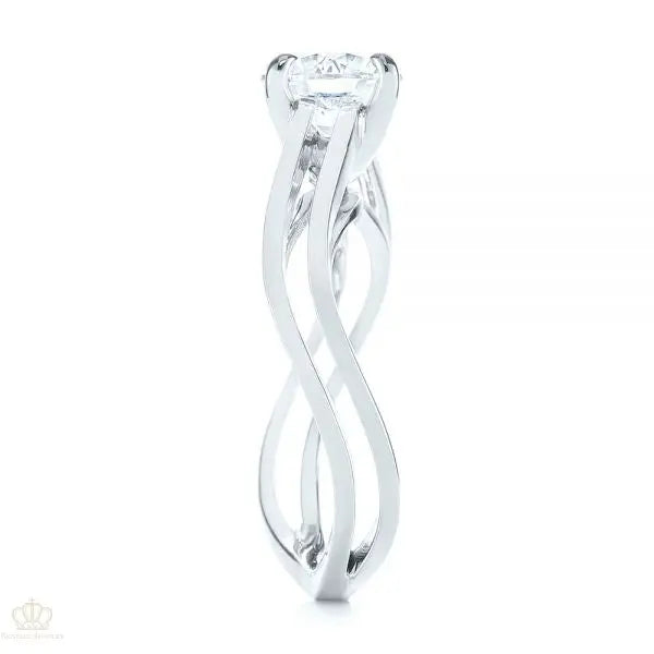 Double Strand Solitaire Diamond Engagement Ring [Setting Only] - EC031 - Roselle Jewelry