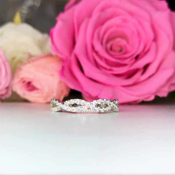 Twist Band Wedding Ring - BA35 - Roselle Jewelry