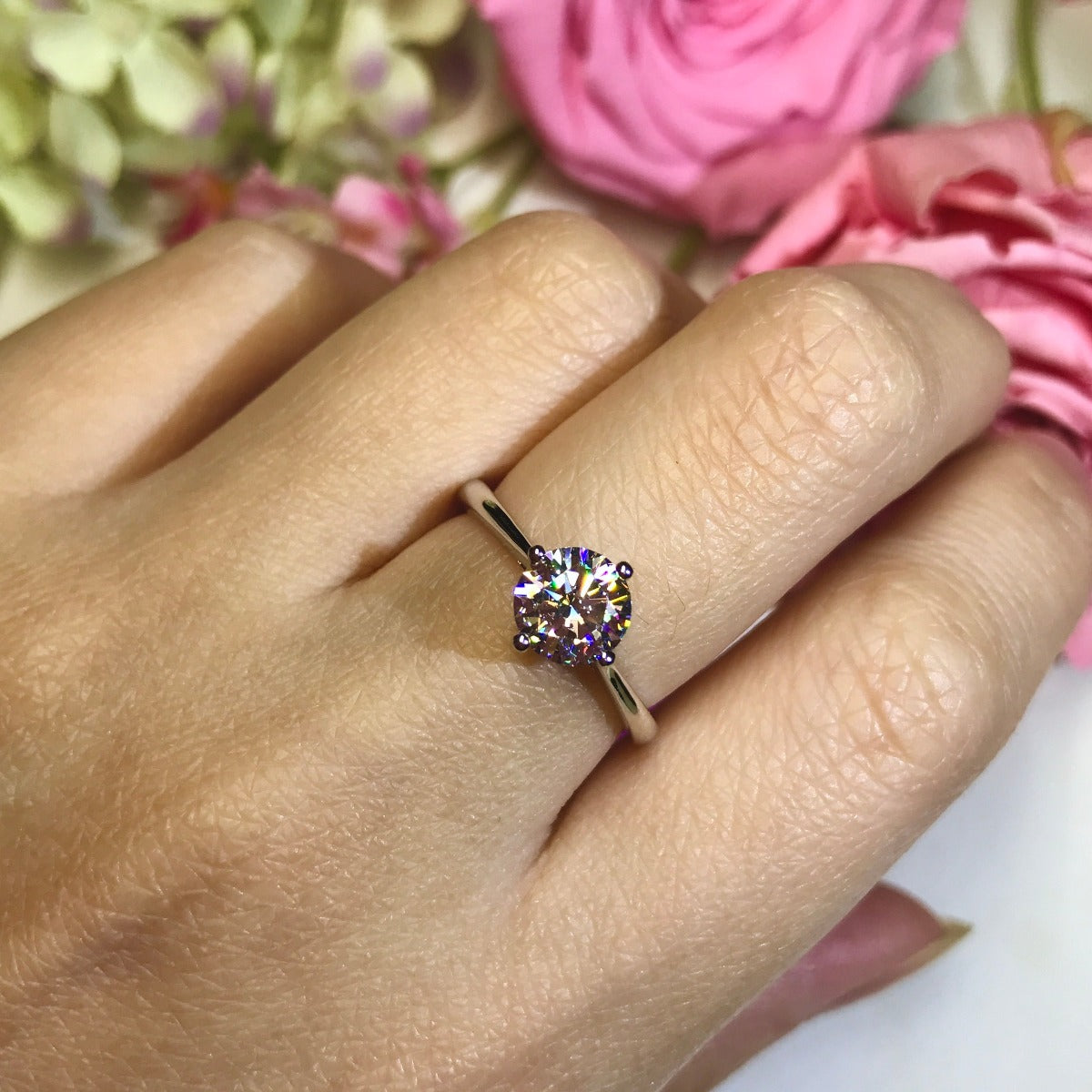 Four Prong Solitaire Engagement Ring - NT10 - Roselle Jewelry