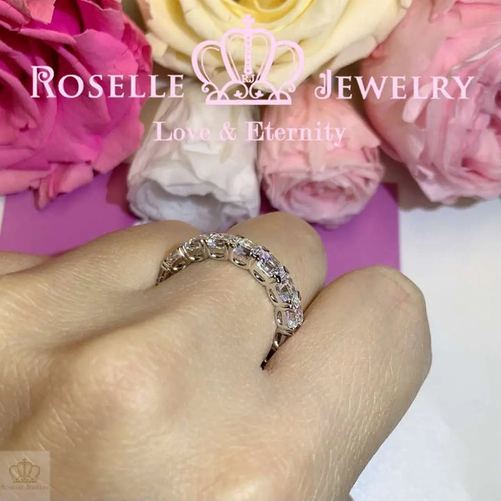 Asscher Cut Eternity Wedding Ring - BH5 - Roselle Jewelry