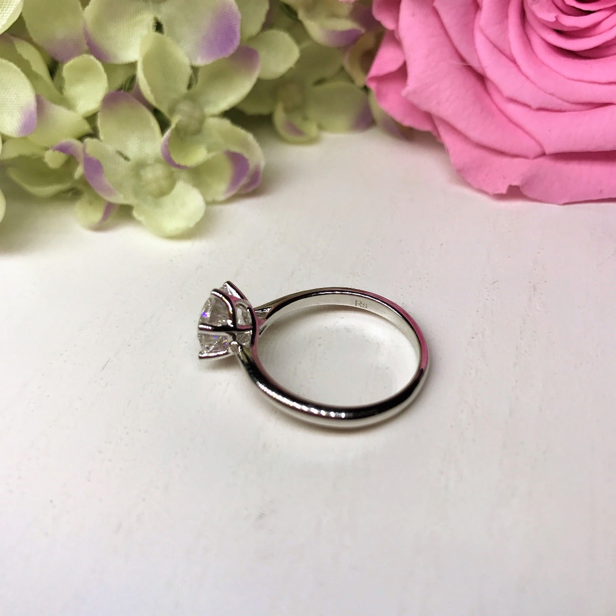 Six Prong Solitaire Engagement Ring - NT12 - Roselle Jewelry