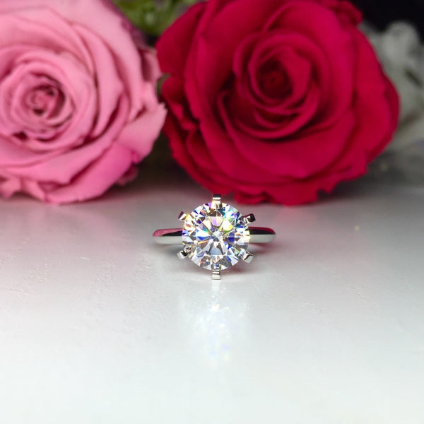 Six Prong Solitaire Engagement Ring - NT1 - Roselle Jewelry