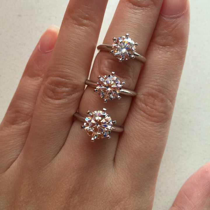 Six Prong Solitaire Engagement Ring - NT1 - Roselle Jewelry