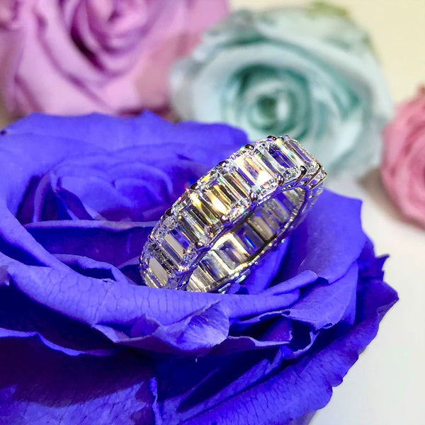 Emerald Cut Eternity Wedding Ring - BH2 - Roselle Jewelry