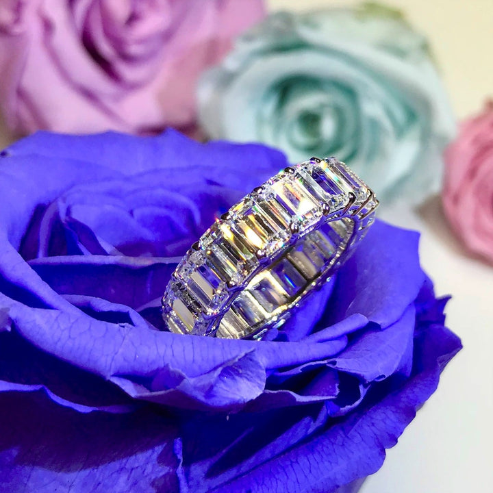 Emerald Cut Eternity Wedding Ring - BH2 - Roselle Jewelry