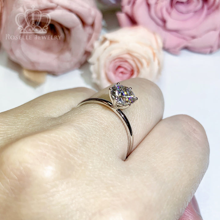 1.01CT Six Prong Lab Grown Solitaire Diamond Ring - LGR003 - Roselle Jewelry