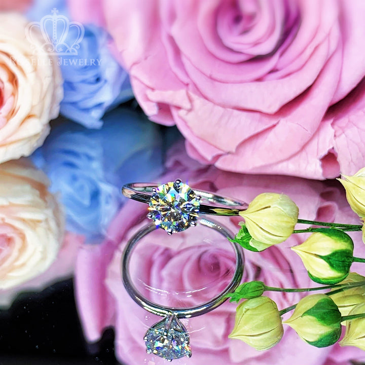 1.01CT Six Prong Lab Grown Solitaire Diamond Ring - LGR003 - Roselle Jewelry