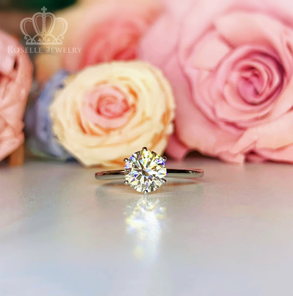 1.01CT Six Prong Lab Grown Solitaire Diamond Ring - LGR003 - Roselle Jewelry