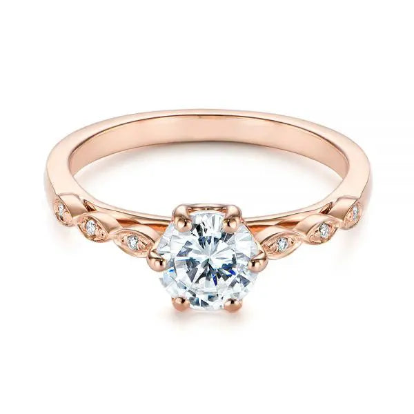 Marquise Shaped Classic Diamond Engagement Ring [Setting Only] - EC058 - Roselle Jewelry
