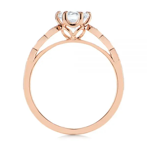 Marquise Shaped Classic Diamond Engagement Ring [Setting Only] - EC058 - Roselle Jewelry