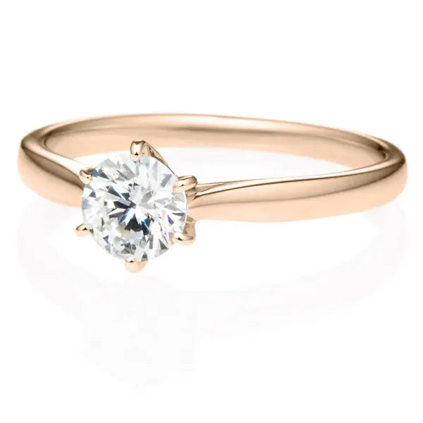 Six Prong Round Brilliant Engagement Ring [Setting Only] - EC015 - Roselle Jewelry