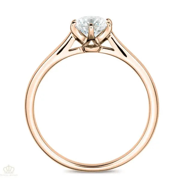 Six Prong Round Brilliant Engagement Ring [Setting Only] - EC015 - Roselle Jewelry