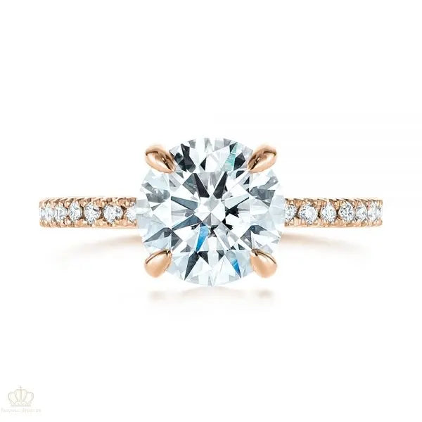 Peekaboo Blue Sapphire And Diamond Engagement Ring [Setting Only] - EC052 - Roselle Jewelry