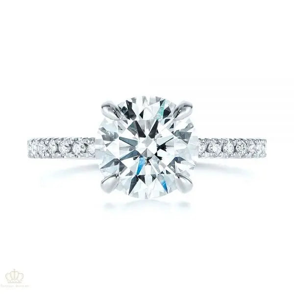 Peekaboo Blue Sapphire And Diamond Engagement Ring [Setting Only] - EC052 - Roselle Jewelry
