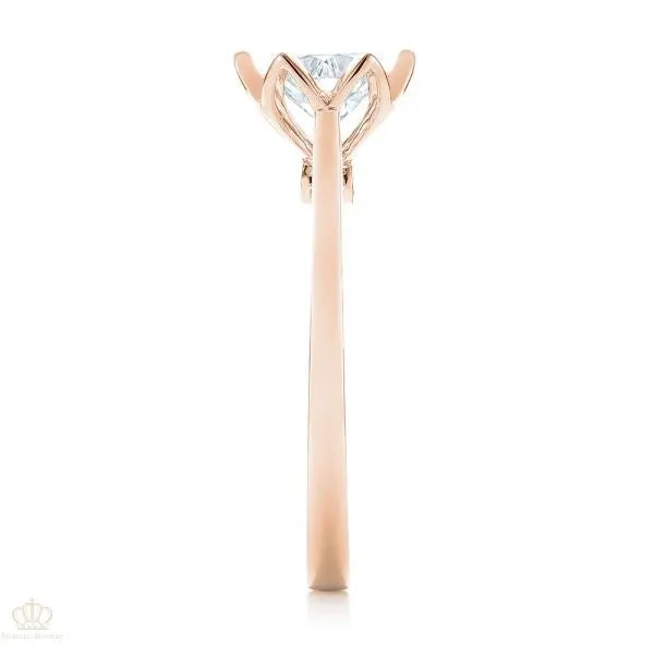 Peekaboo Diamond Solitaire Engagement Ring [Setting Only] - EC067 - Roselle Jewelry