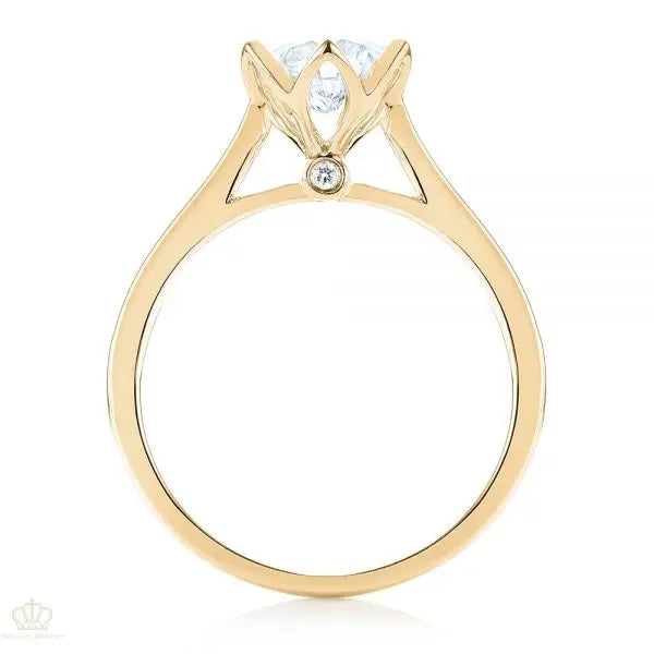 Peekaboo Diamond Solitaire Engagement Ring [Setting Only] - EC067 - Roselle Jewelry