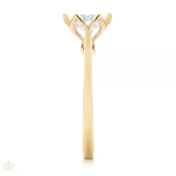 Peekaboo Diamond Solitaire Engagement Ring [Setting Only] - EC067 - Roselle Jewelry