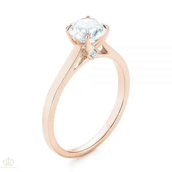 Peekaboo Princess Cut Diamond Engagement Ring [Setting Only] - EC034 - Roselle Jewelry