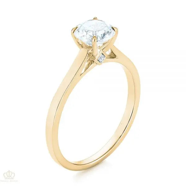Peekaboo Princess Cut Diamond Engagement Ring [Setting Only] - EC034 - Roselle Jewelry