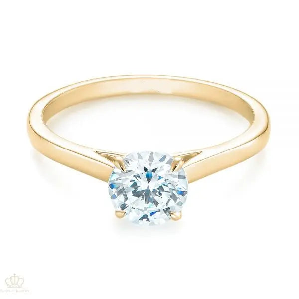 Peekaboo Princess Cut Diamond Engagement Ring [Setting Only] - EC034 - Roselle Jewelry