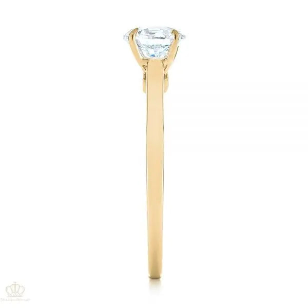 Peekaboo Princess Cut Diamond Engagement Ring [Setting Only] - EC034 - Roselle Jewelry