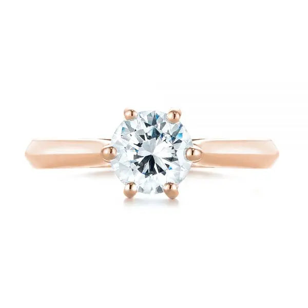 Six Prong Solitaire Diamond Engagement Ring [Setting Only] - EC043 - Roselle Jewelry