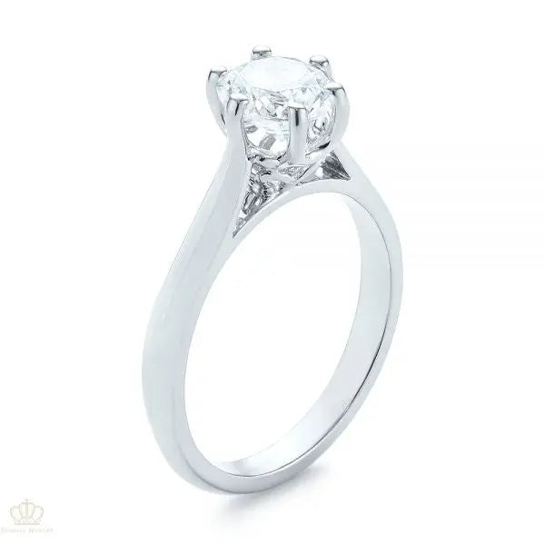 Six Prong Solitaire Diamond Engagement Ring [Setting Only] - EC043 - Roselle Jewelry
