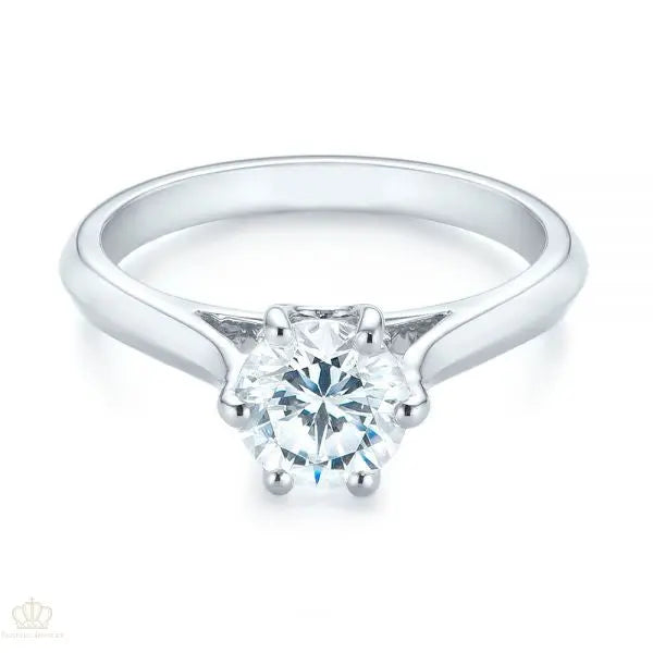 Six Prong Solitaire Diamond Engagement Ring [Setting Only] - EC043 - Roselle Jewelry