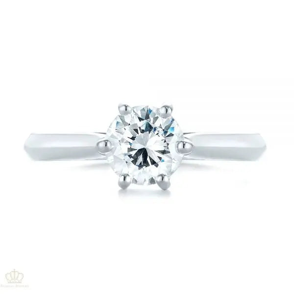Six Prong Solitaire Diamond Engagement Ring [Setting Only] - EC043 - Roselle Jewelry