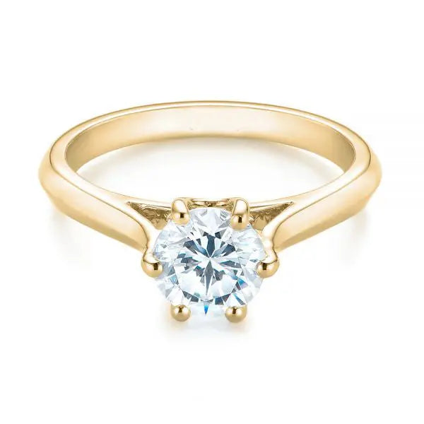 Six Prong Solitaire Diamond Engagement Ring [Setting Only] - EC043 - Roselle Jewelry