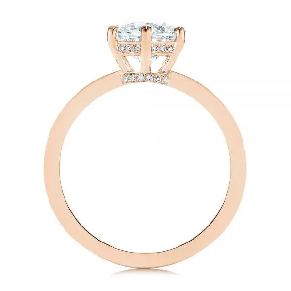 Six Prong Classic Diamond Engagement Ring [Setting Only] - EC050 - Roselle Jewelry