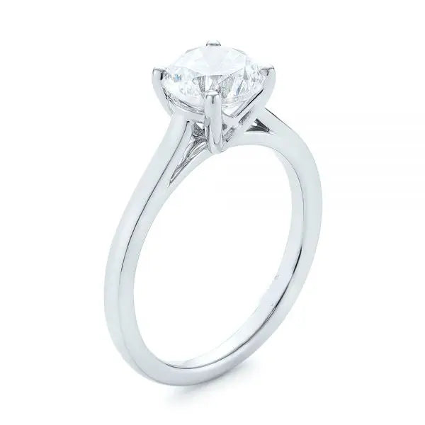 Solitaire Diamond Engagement Ring [Setting Only] - EC061 - Roselle Jewelry