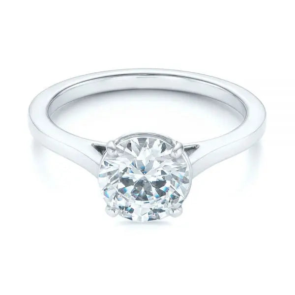 Four Prong Solitaire Diamond Engagement Ring [Setting Only] - EC065 - Roselle Jewelry