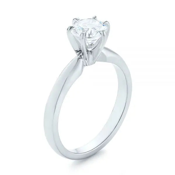 Six Prong Diamond Engagement Ring [Setting Only] - EC045 - Roselle Jewelry