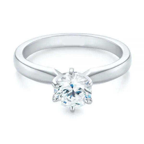 Six Prong Diamond Engagement Ring [Setting Only] - EC045 - Roselle Jewelry