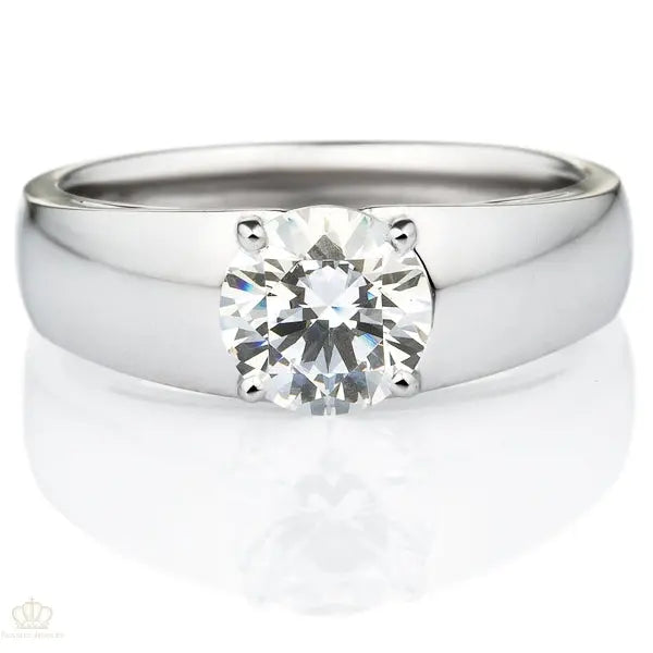 Four Prong Round Brilliant Engagement Ring [Setting Only] - EC023 - Roselle Jewelry