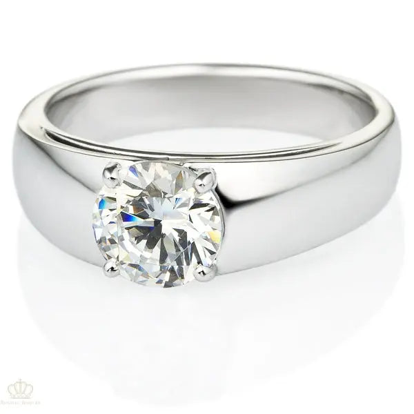 Four Prong Round Brilliant Engagement Ring [Setting Only] - EC023 - Roselle Jewelry