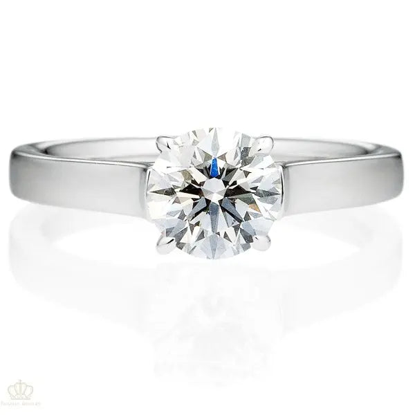 Four Prong Shape Brilliant Engagement Ring [Setting Only] - EC014 - Roselle Jewelry