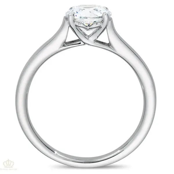 Four Prong Shape Brilliant Engagement Ring [Setting Only] - EC014 - Roselle Jewelry