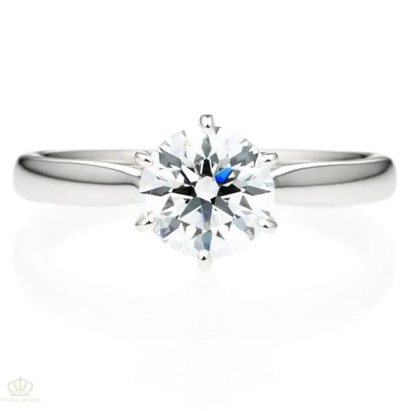 Six Prong Round Brilliant Engagement Ring [Setting Only] - EC015 - Roselle Jewelry