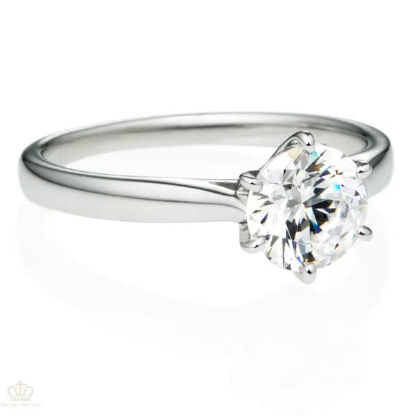 Six Prong Round Brilliant Engagement Ring [Setting Only] - EC015 - Roselle Jewelry