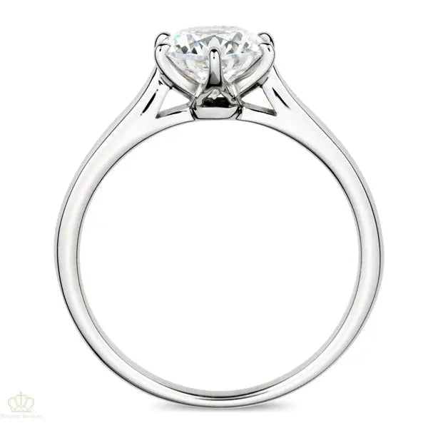 Six Prong Round Brilliant Engagement Ring [Setting Only] - EC015 - Roselle Jewelry