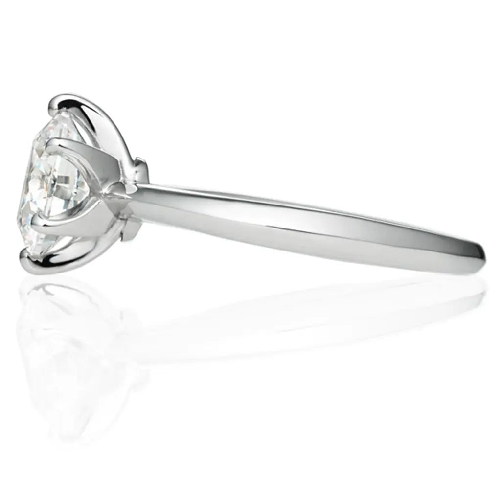 Six Prong Solitaire Round Brilliant Engagement Ring [Setting Only] - EC007 - Roselle Jewelry