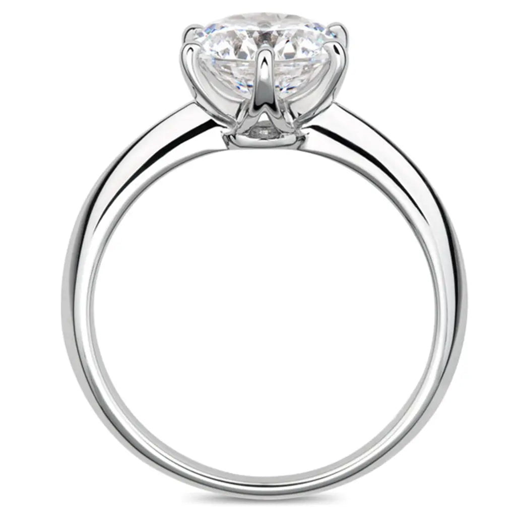 Six Prong Solitaire Round Brilliant Engagement Ring [Setting Only] - EC007 - Roselle Jewelry