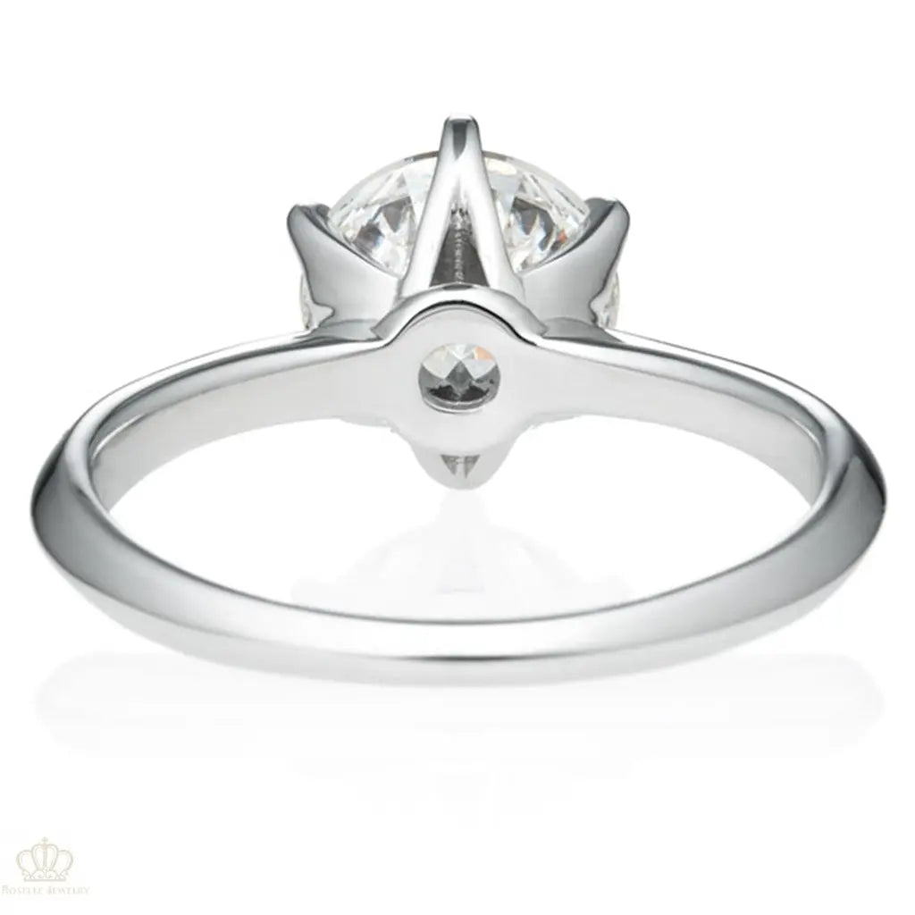Six Prong Solitaire Round Brilliant Engagement Ring [Setting Only] - EC007 - Roselle Jewelry