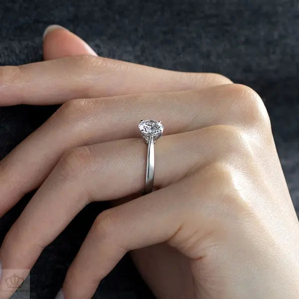Four Prong Round Brilliant Engagement Ring [Setting Only] - EC017 - Roselle Jewelry