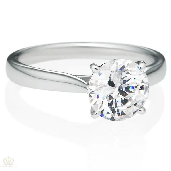 Four Prong Round Brilliant Engagement Ring [Setting Only] - EC017 - Roselle Jewelry