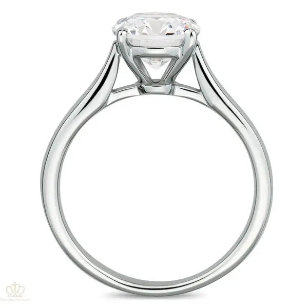 Four Prong Round Brilliant Engagement Ring [Setting Only] - EC017 - Roselle Jewelry
